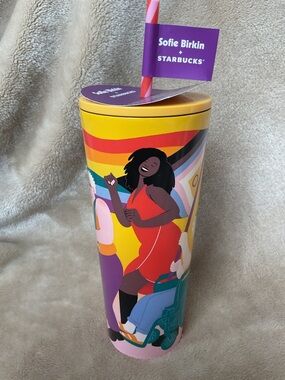 Starbucks Yellow Multicolor Sofie Birkin Rainbow Tumbler